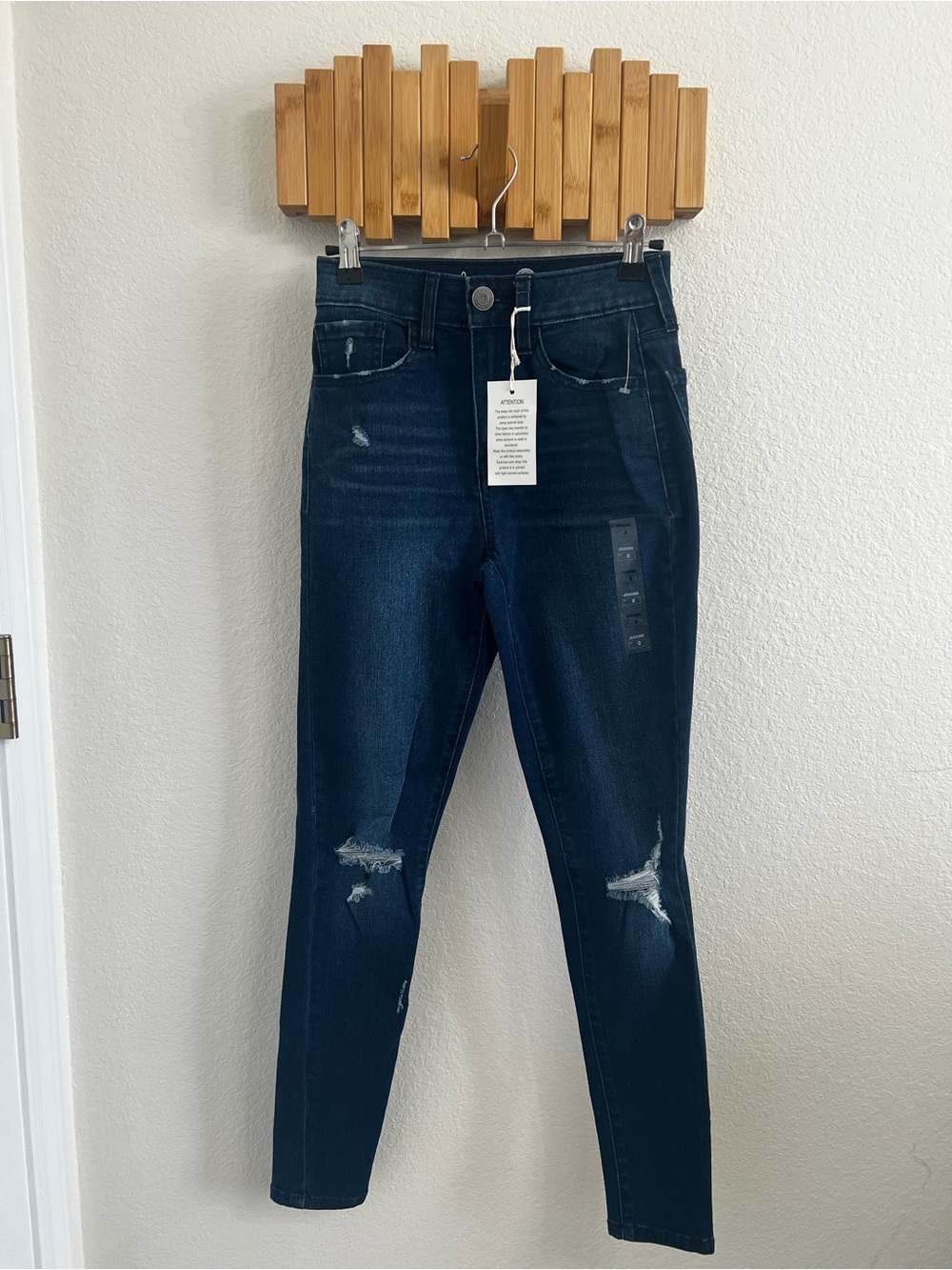 SO Dark Blue Distressed Skinny Jeans